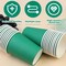 50-Pack 8 oz Disposable Paper Cups – Hot/Cold Beverage Cups for Coffee, Tea, Water, and More, Ideal for Offices, Parties, Home, and Travel – Thickened Paper Style (Green)